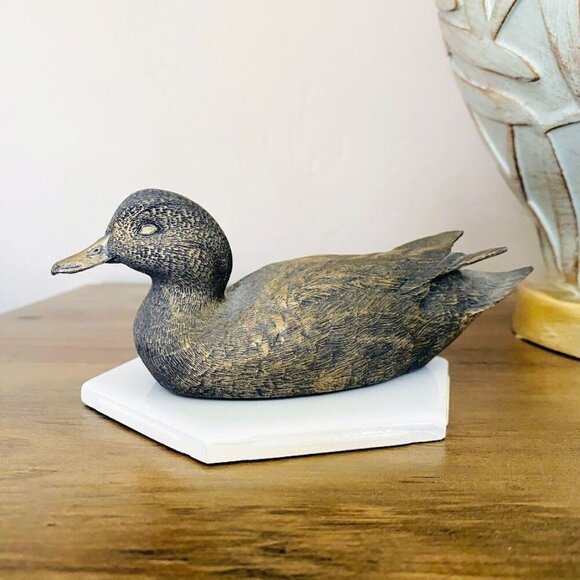 Vintage Widgeon Duck Figurine Collectible 2001 Signed by Howard Nixon Century - Picture 2 of 5